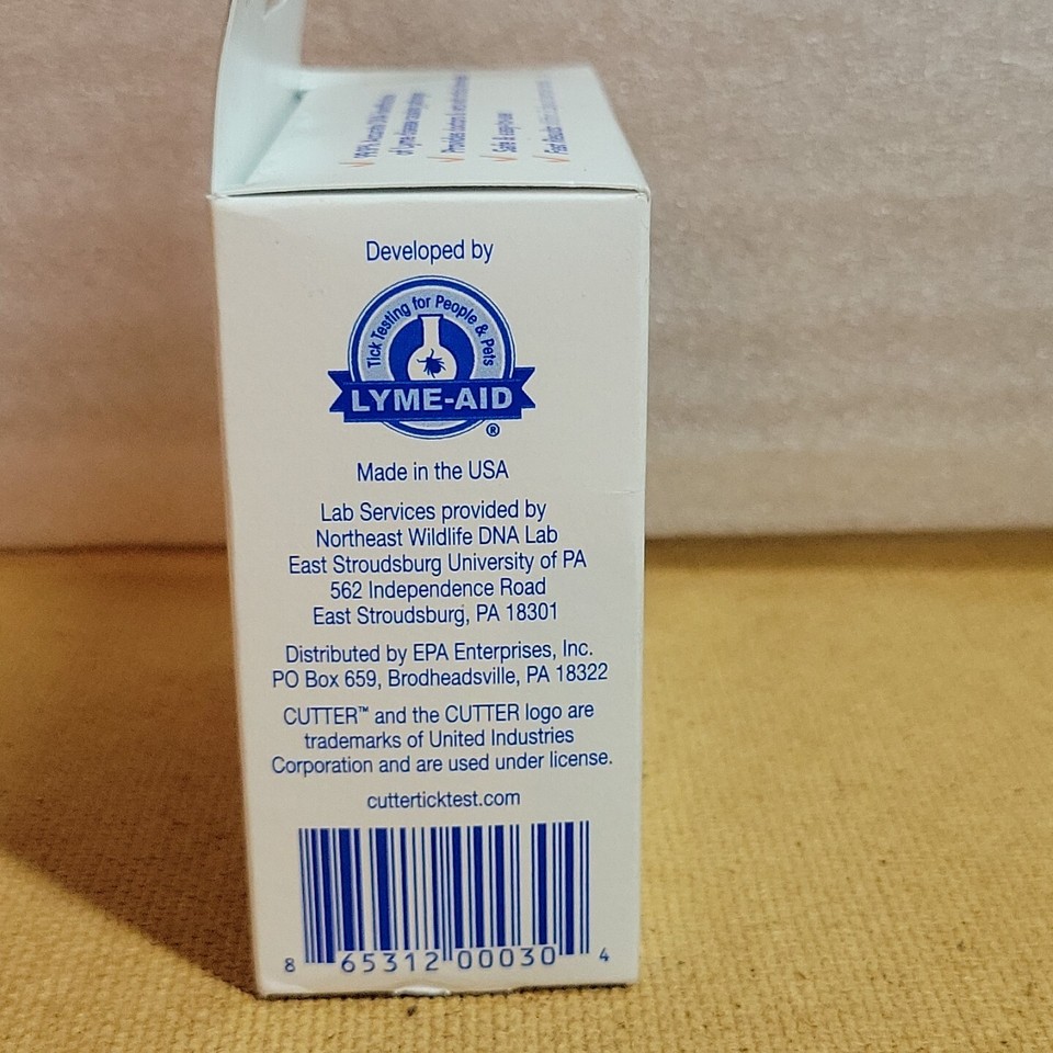 Cutter Tick Test. Determines if a Tick is a Carrier of Lyme Disease