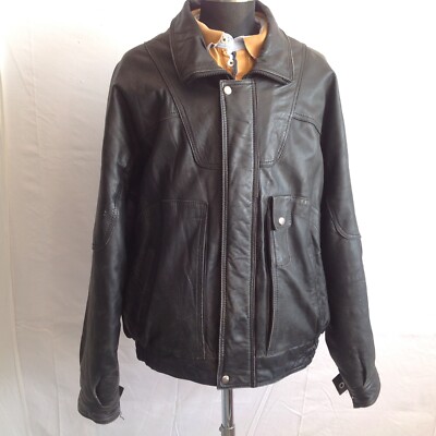 VINTAGE HERREN LEDERJACKE _ GR.56 ( VH01/18/5-20B )