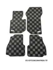 P2M Dark Grey Carpet Floor Mats Front & Rear for BMW E36 3 Series Convertible