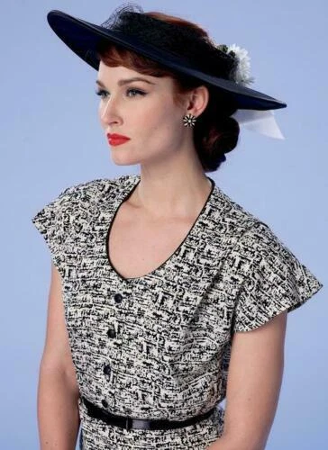 DRESS SEWING PATTERN Butterick 6363 6-14 Womens Retro Costume Hat History Uncut - Picture 3 of 11