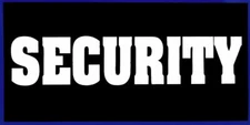 Security Black With Blue Border Vinyl Decal Bumper Sticker