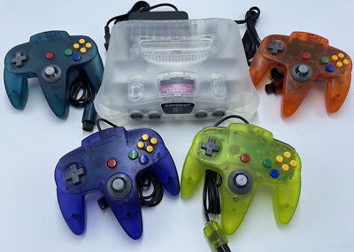 Choose CUSTOM COLOR Nintendo 64 Console + Up to 4 Controllers + Cords!  N64! WOW
