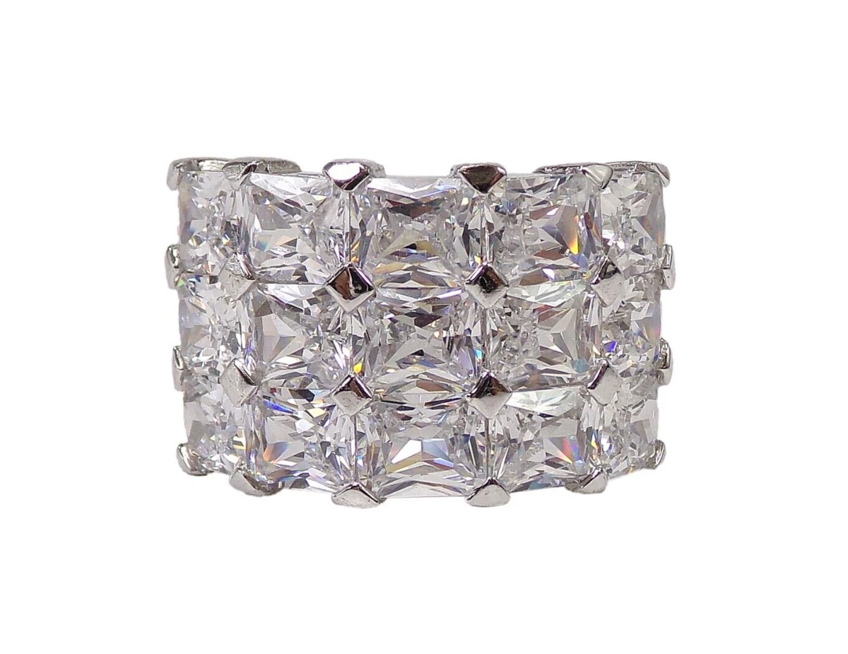 Wide band cz ring sale