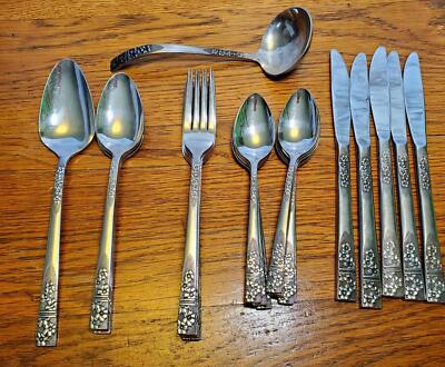 Floral Elegance, 27 pc, oneida stainless steel flatware  display picture 1