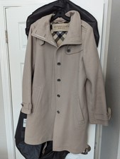 Burberry Brit Rushworth Wool Coat, Knee Length, Usa Size 14, Beige