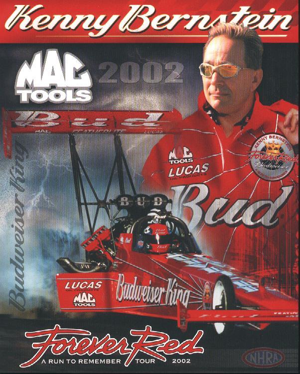 2002 Kenny Bernstein Budweiser Top Fuel NHRA Hero Card | eBay