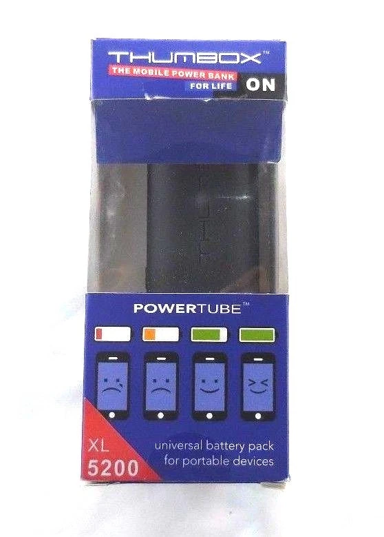 Cargador portátil MiPow Thumbox 5200 mAh banco de alimentación de doble salida JOB01E-BK Foto 4 de 4