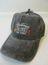 David and Young Holiday Christmas Calories Don't Count Hat Ball Cap, One Size