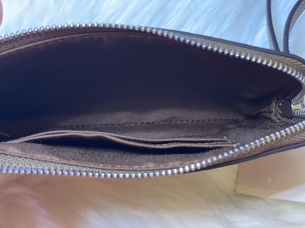 COACH Corner Zip Wristlet In Signature Canvas With Banana