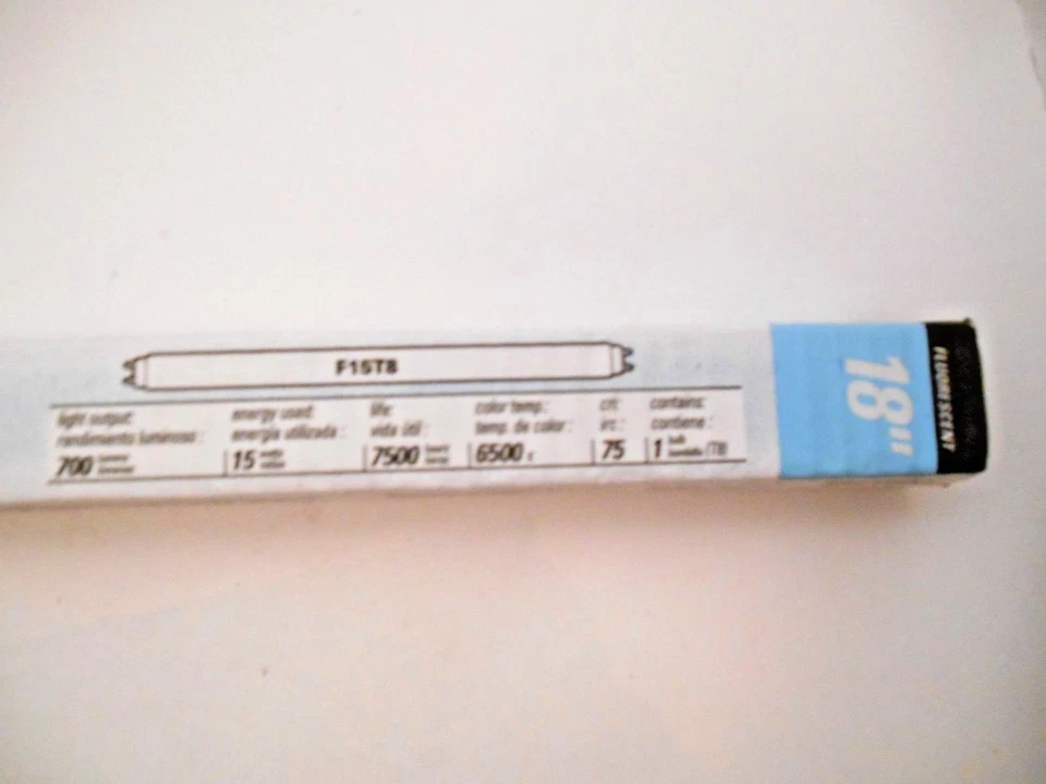 GE 18 inch Daylight F15 Fluorescent Bi-Pin F15T8 Tube - Image 3 of 4