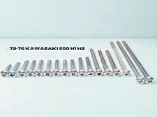 Kawasaki Mach II  Mach IV H1 H2 Engine Side Cover JIS Pan Head 18 pcs Screw Kit