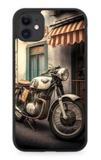 Biker Rubber Phone Case Old School Motorbike Photo Motorbikes Photograph CL67