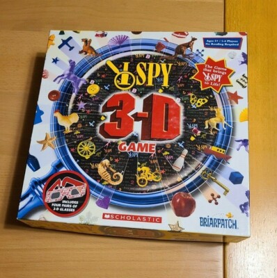 Scholastic I Spy 3-D Game EUC 2008 USA 1-4 Players Four 3-D Glasses