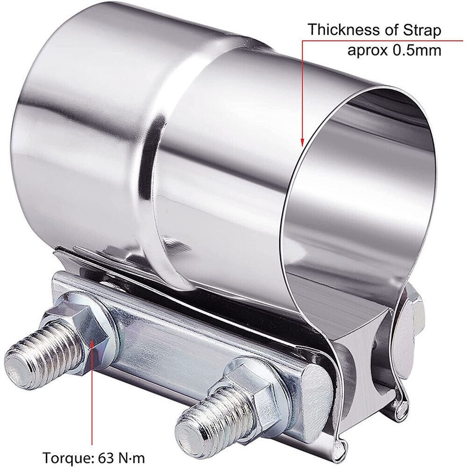 Vitonsbay 3.0 Inch Exhaust Clamp, 3 Inch Butt Joint Exhaust Pipe Muffler Band Clamp Sleeve Coupler Stainless Steel(4Pcs) : Buy Online At Best Price In KSA - Souq Is Now - Foto 9