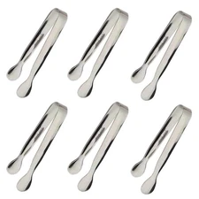 6PCS Ice Tongs Mini Sugar Tongs 4.25Inch Stainless Steel Small Serving Tong, ...