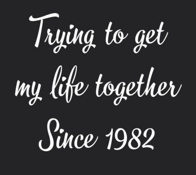 Trying To Get My Life Together Die Cut Vinyl Decal  joke fun Custom Choose Year
