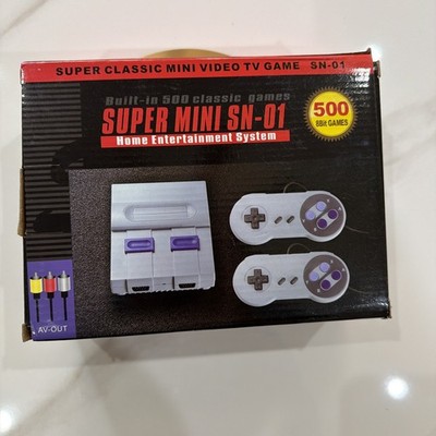  Super Mini SFC Retro Game Console 400 Games In Box Cords & 2 Controllers AV