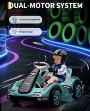 New Dual 6V Electric Go Kart Ride-on Car Kids W Remote Control 37-96 Months Toy