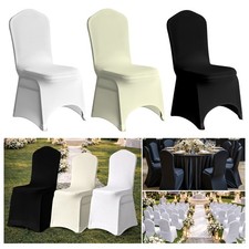 10-100 Chair Covers Spandex Stretch Wedding Anniversary Banquet Party Decoration