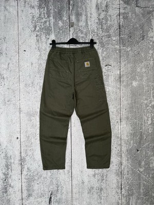 Carhartt WIP Flint Pant Khaki Drawstring Waist Men s Pant s Size S-M