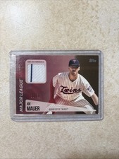 2019 Topps Major League Material Relics Joe Mauer #MLM-JM Gold /50 (MEM)