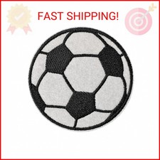 Harsgs Soccer Patches, Embroidered Iron On/Sew On Soccer Patches, Cute Applique