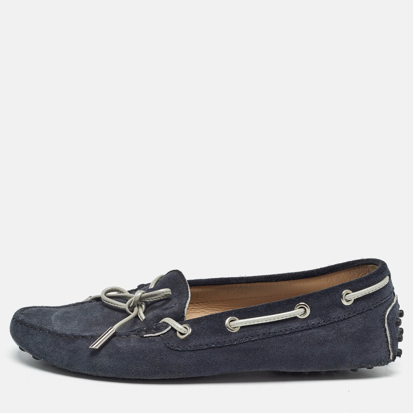 TOD’S Mocassini Tod's blu navy scamosciati gommino taglia 38