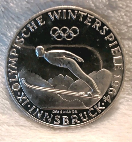 Winter Olympics 1964 Austria 50 Shilling .900 Silver Proof