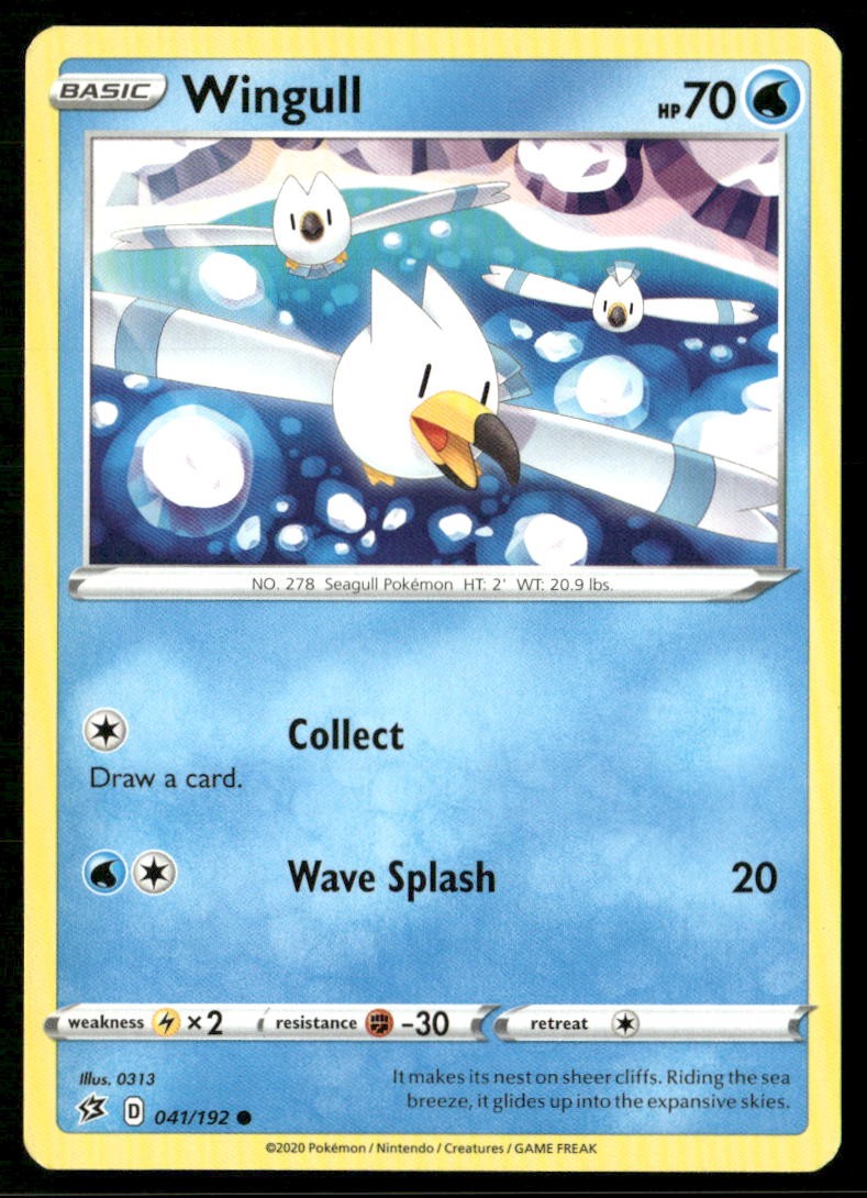 Wingull 041/192 Common Rebel Clash Pokemon Lightly Played