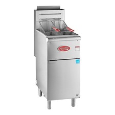 45-50 lb. Natural Gas Stainless Steel Floor Fryer - 85,000 BTU