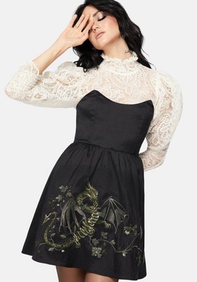 Muse Dragon Embroidery Strapless Mini Dress | eBay Muse Dragon Embroidery Strapless Mini Dress | eBay