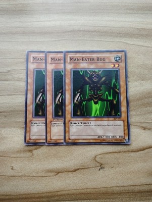 Yu-Gi-Oh! - Man-Eater Bug 3X - Complete Playset Of Cards