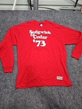 Vtg SEDGWICK & CEDAR T Shirt Men 2XL Red Lon Sleeve Limited Edition Made In USA