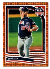 29/75 Panini 2024 USA Stars Stripes Drew Beam Orange Disco Balls #54 Rookie Card