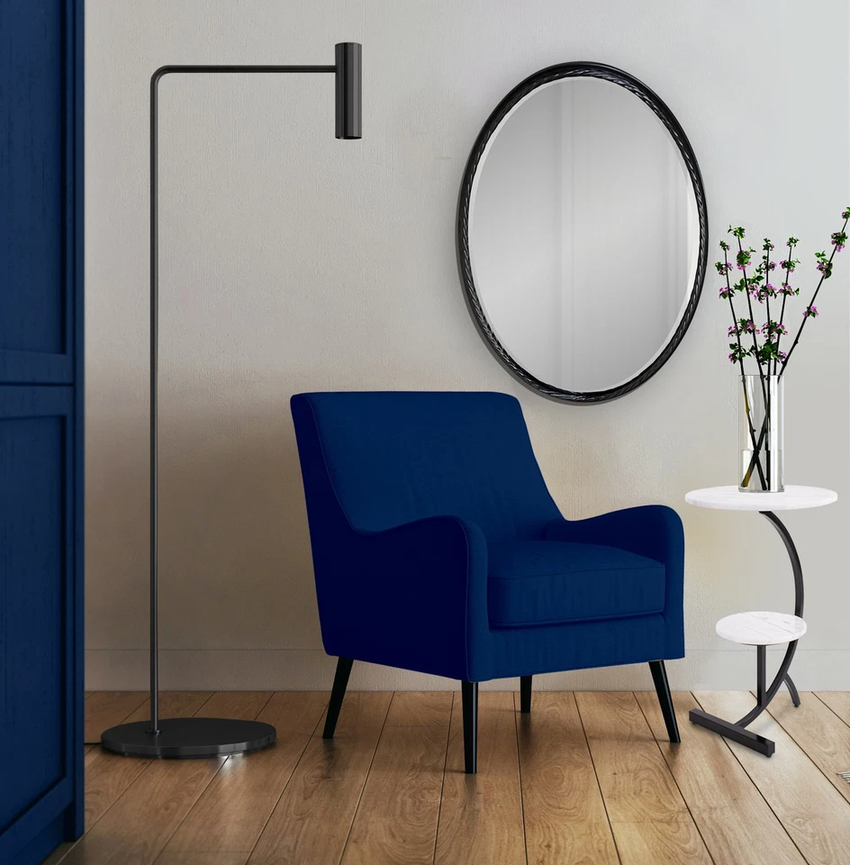 Howard Elliott HEIF85918 Constance 16" W con tapa de mármol acento de madera - blanco/mate Foto 2 de 4