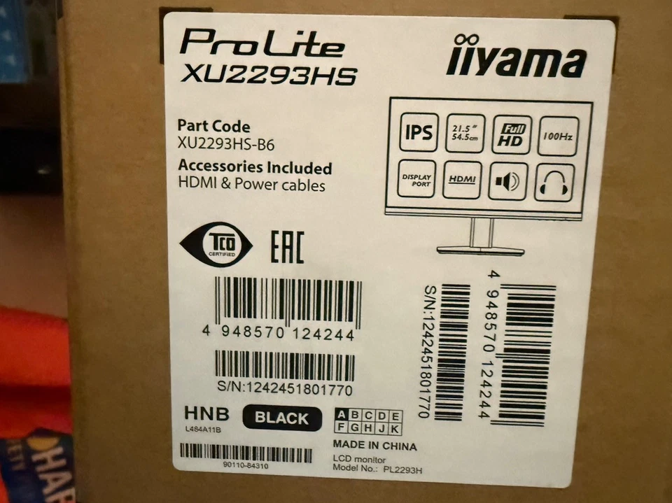 iiyama ProLite 22-inch Full HD IPS LED Monitor Borderless (XU2293HS-B6) - Image 2 of 2