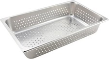 Winco Full Size Pan Perforated, 4-Inch, Medium 4" Deep, Stainless Steel 