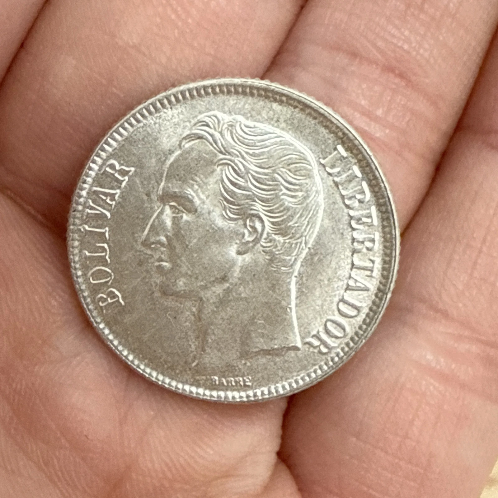 Monnaie Bolivar Libertador 1954 Par Barre Républica De Venezuela Gr Lei 835