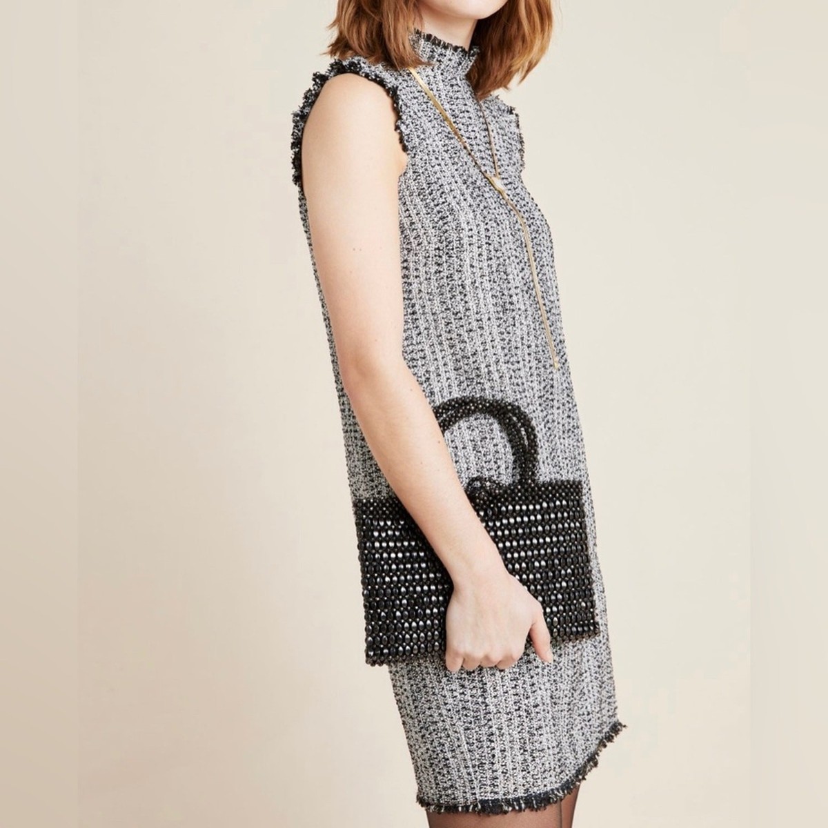 slim fit dress slacks Anthropologie Maeve Sequin One Shoulder Midi Dress Size L New Silver –  Finds For You main image 0