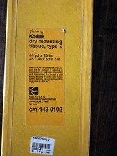 Vintage Kodak Dry Mounting Tissue, Type 2 20 in. x Approx. 25 Yards Remaining