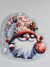 Acrylic Glitter Flatbacks - Christmas Gnome