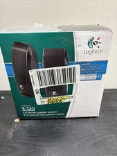  New Logitech S120 2.0 Stereo Speakers Black 980-000309 for PC  MAC