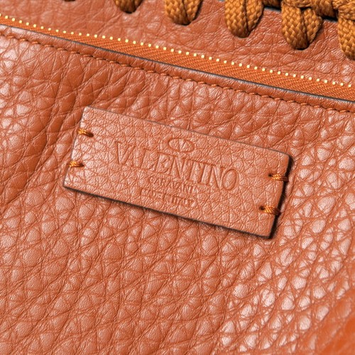 Valentino Garavani Tote Bag Handbag Shoulder Bag 2Way Leather Brown - Picture 9 of 9