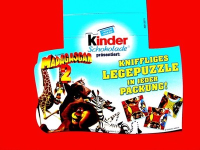 2008 FERRERO kinder Schokolade MADAGASCAR 2 PAH