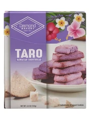 Diamond Bakery Hawaiian Shortbread Taro Flavored Cookies 4.4oz Box 12ct x1