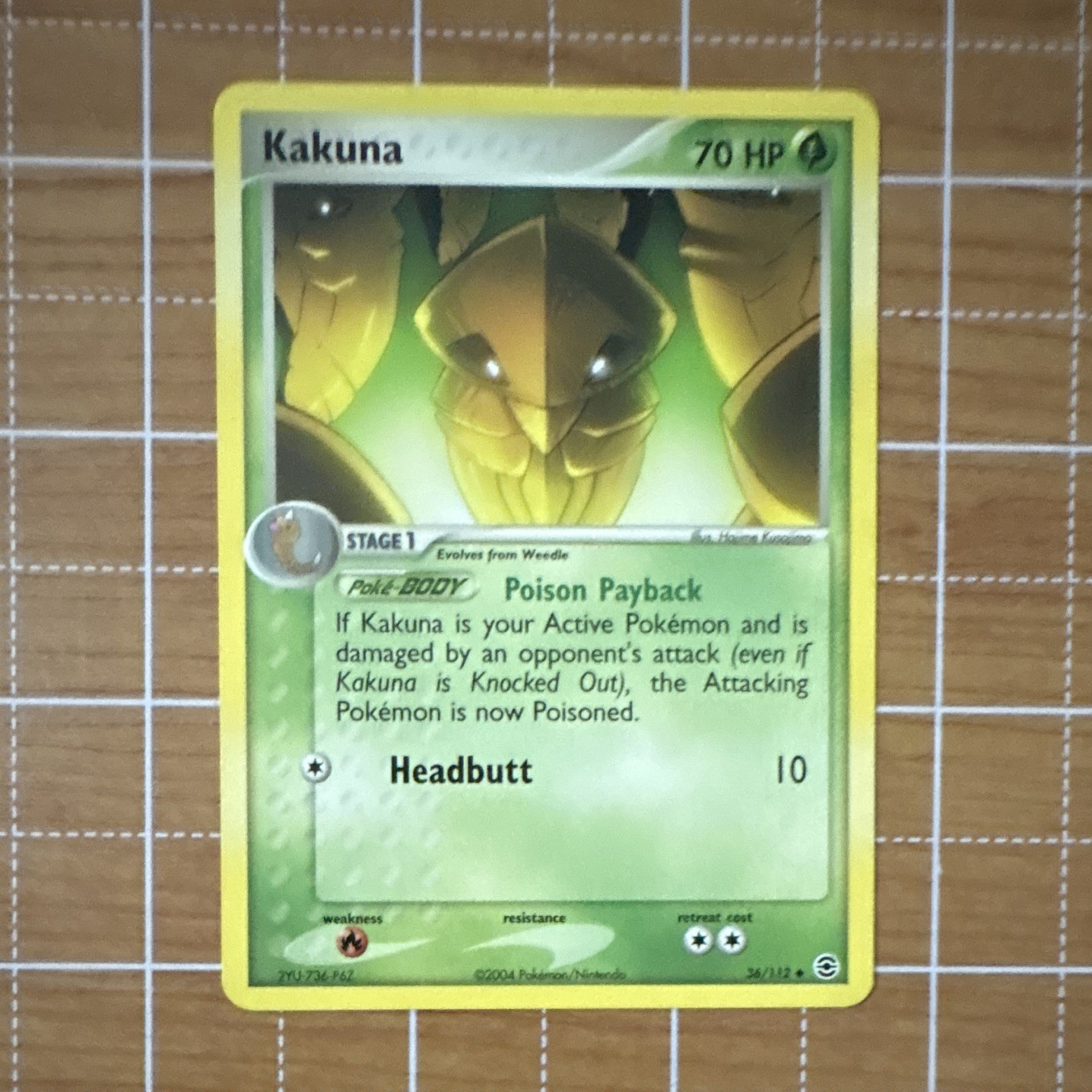 The Pokémon Company Pokémon TCG FireRed & LeafGreen Kakuna 36/112 Eng 2004 UC