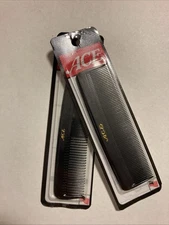 ACE 4.75" Heavy Duty Black Pocket Comb New 2002 (Set Of 2 Different) USA