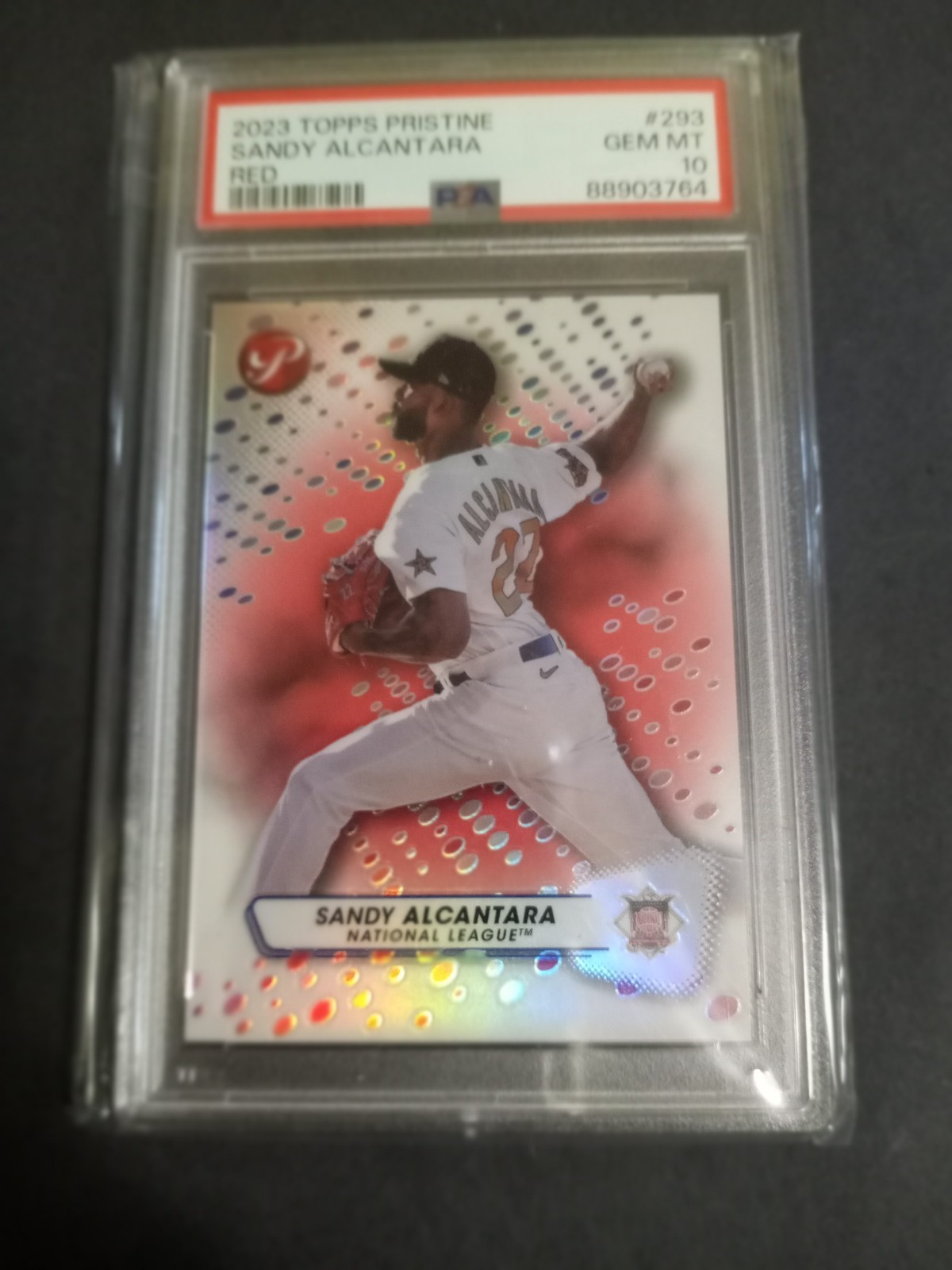 2023 Topps Pristine - Sandy Alcantara Red Refractor 4/5 PSA 10 Gem Mint #293