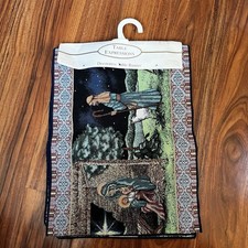 Nativity Tapestry Table Runner Christmas 13" x 72"