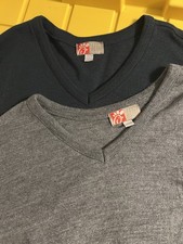 Chick-fil-A Oobe Team Style Lot Of 2 Gray Navy Uniform Vests Size Large Manager